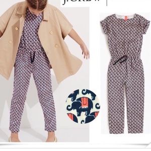 J. Crew Crewcuts Elephant Jumpsuit Size 10